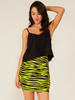 Damen Bodycon Kleider Schwarz Backless Ärmellose Cami Zweiteiler Set