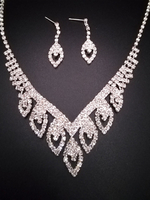 Damen Brautschmuck Set Schöne Strass Hochzeit Accessoires