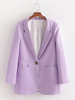 Damen Casual Blazer Turndown Collar Langarmknöpfe Kurze Jacken