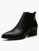 Damen Chelsea Boots 2021 Schwarz Ankle Boots Schwarz Spitz Toe Chunky Heel Booties
