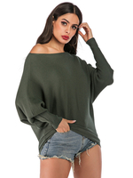 Damen Etuikleider Langarm Classic Jewel Neck Hunter Green Sweater Schlauchkleid