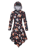 Damen Etuikleider Orange Kapuze Polyester Bedrucktes Fabulous Tube Kleid