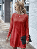 Damen Etuikleider Redi Attraktives Jewel Neck Polyester Casual Tube Kleid