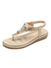 Damen Flache Sandalen 2020 Tanga Strasssteine Slingpumps Sandale Schuhe