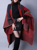 Damen geometrische Muster Poncho One Size Frauen Weiche Warme Schal Wrap Cape