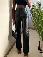 Damen Gothic Kostüm Schwarz Leder Retro Kostüme