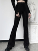 Damen Gothic Pants Schwarze Gothic Polyester Retro Hose