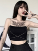 Damen Gothic Tanks Black Chain Cotton Damenoberteile