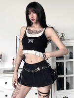 Damen Gothic Tanks Black Gothic Butterfly Polyester Retro Tanks