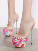 Damen High Heel Sexy Sandalen Pink Candy Farbe Wildleder Open Toe 2.4 Stiletto Heel Sexy Schuhe