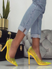 Damen High Heels 2020 Gelb Spitzschuh Slip On Clear Schuhe