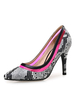 Damen High Heels Schlange Print Color Blocking wies auf Pumps Schuhe Rutschen