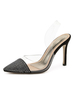 Damen High Heels Schwarze Schnürschuhe mit spitzem Zehen-Stöckelabsatz aus Wildleder