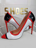 Damen High Heels Slip-On Spitze Zehen Artwork Stiletto Heel Elegante Plus Size White Stiletto Pumps