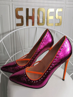 Damen High Heels Slip-On Spitze Zehen Stiletto Heel Mode Plus Size Rose Sexy Heels