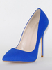 Damen High Heels Slip-On Spitzschuh Pfennigabsatz Königsblau Basic Pumps Fürs Büro