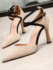 Damen High Heels Wildleder Spitze Zehen Criss Cross Stiletto Heel Pumps