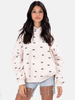 Damen Hoodie Aprikose Langarm Bedrucktes Polyester Hooded Sweatshirt