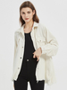 Damen Jacke Eric Weiß Umlegekragen Langarm Cord Freizeitjacke