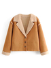 Damen Jacke Turndown Kragen Langarm Polyester Casual Short Jacket