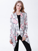 Damen Jacken Grau Tie Dye Polyester Winddichte Casual Medium Jacke