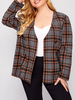 Damen Jacken Plaid Casual Street Wear Khaki Jacke für Frauen