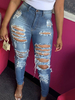Damen Jeans Cool Distressed Tapered Fit Denim
