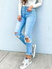 Damen Jeans Cowboy Raised Waist Denim
