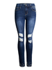 Damen Jeans Cowboyhose Blau Langhose Jeanshose
