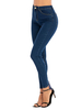 Damen Jeans Deep Blue Denim High Rise Waist Tapered Fit Hose