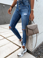 Damen Jeanshose Deep Blue High Rise Taillenhose