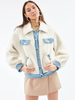 Damen Kunstpelz Mäntel Langarm Casual Turndown Kragen Weiß Wintermantel