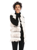 Damen Kunstpelzmäntel Weißer V-Ausschnitt Langarm Baumwolle Polyester Wintermantel