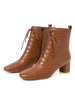 Damen Leder Stiefeletten Rindsleder Karree Blockabsatz 2 "Booties