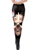 Damen Leggings Polyester Schädel gedruckt Halloween Skinny Stretch Jogginghose