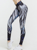 Damen Leggings weiß bedruckte dünne Yogahosen
