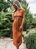 Damen Maxikleider Khaki Kurzarm V-Ausschnitt Schnür Bodycon Polyester Langes Kleid