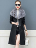 Damen Oberbekleidung Schwarz Langarm Taschen Casual Wrap Coat