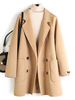 Damen Oberbekleidung Turndown Kragen Knöpfe Casual Camel Wintermantel