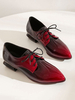 Damen Oxfords Academic Ombre Spitzschuh Schnürschuhe Freizeitschuhe