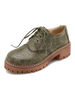 Damen Oxfords Retro Distressed Round Toe Schnürschuhe Vintage