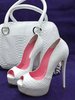 Damen Peep Toe Party Schuhe High Heel Pumps White Snake Print Abendschuhe