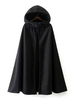 Damen Poncho für Winter mit Kapuze für Straßen-Style in Jägergrün Gabardine überdimensional