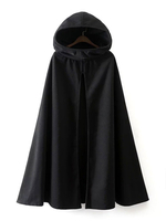 Damen Poncho für Winter mit Kapuze für Straßen-Style in Jägergrün Gabardine überdimensional