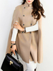 Damen Ponchos & Capes 2021 Apricot Gabardine Cape Mantel zweireihig Poncho