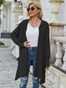 Damen Pullover Cardigans Black Long Sleeve Polyester Cardigan