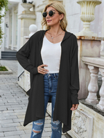 Damen Pullover Cardigans Black Long Sleeve Polyester Cardigan