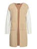 Damen Pullover Cardigans Khaki Polyester Langarm V-Ausschnitt Mantel