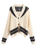 Damen Pullover Cardigans Light Apricot Acryl Langarm Casual Cardigan