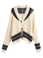 Damen Pullover Cardigans Light Apricot Acryl Langarm Casual Cardigan